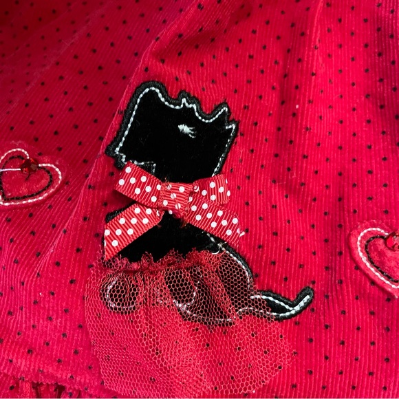 Rare Editions, Toddler 2 pc Cord Jumper w/mock neck onesie. 18 mo HEARTS ❤️ - Picture 8 of 10